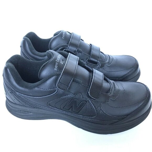 New Balance 577 Black Leather Comfort Shoes 9 - Picture 1 of 8